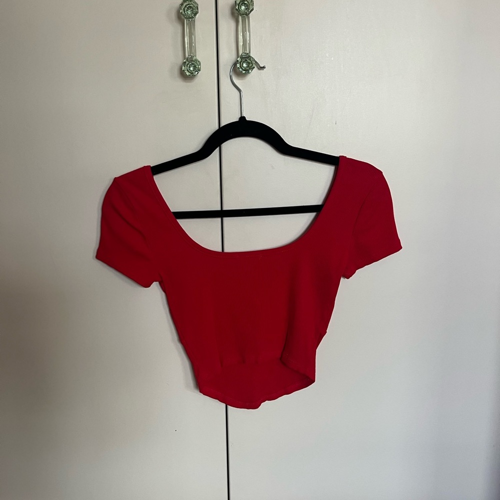 Red Crop Top - Picture 2 of 3